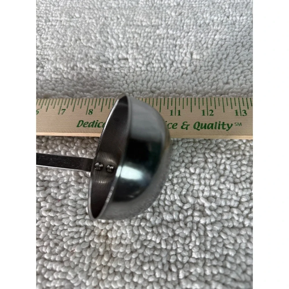 Vintage Ekco Forge Stainless Steel Ladle with Pour Spout USA Made Silver‎ Grey